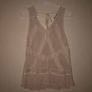 NWT Cream Lace Tank